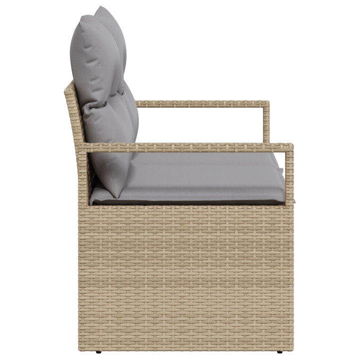 2-personers have-sofa med opbevaring og puder Beige poly rattan