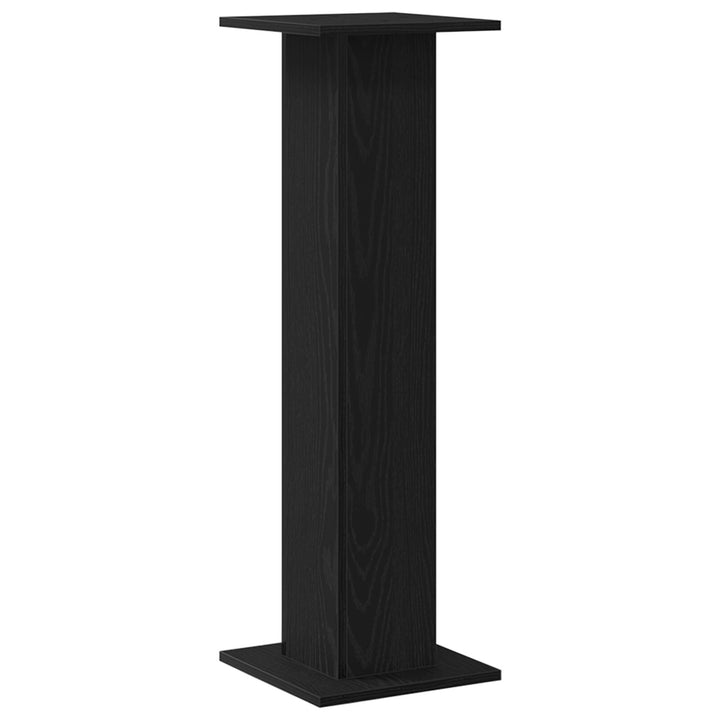 Plante Stativ 2 stk Sort Eg 30x30x95 cm Konstrueret Træ