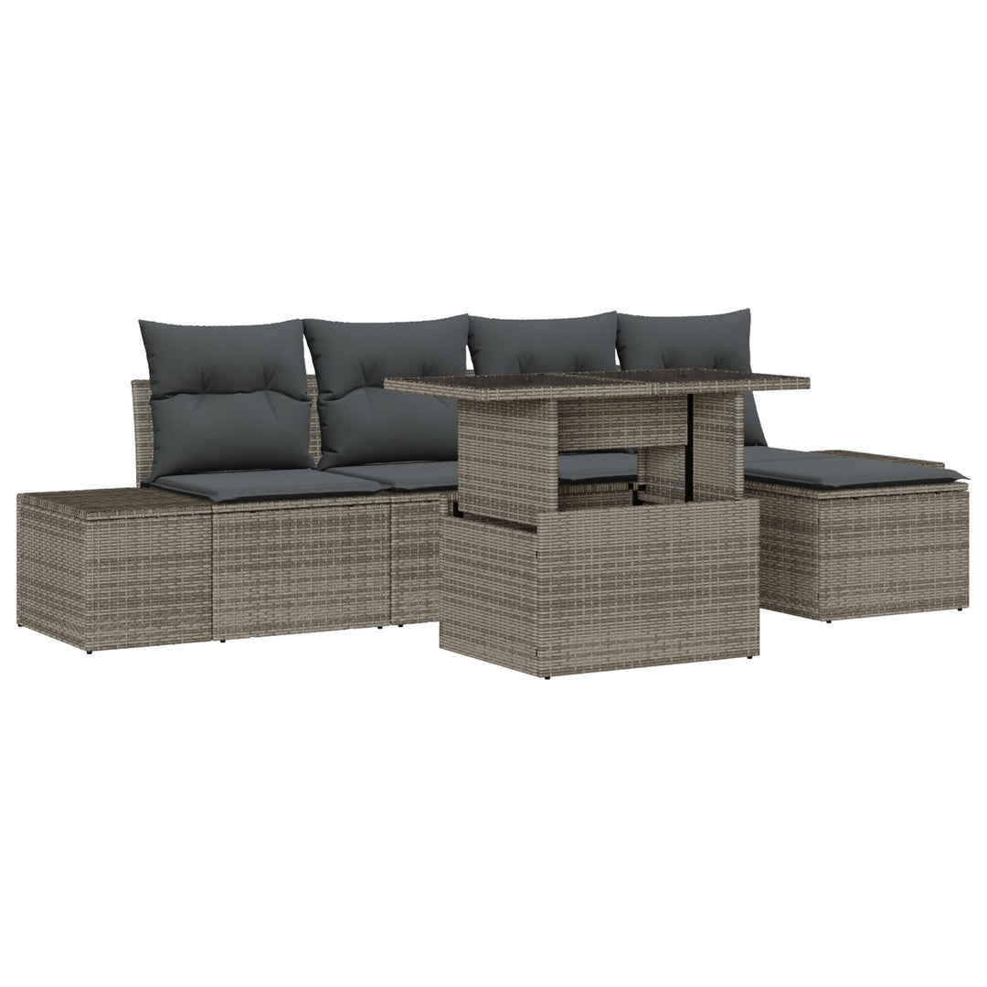 have sofa sæt 6-delt Beige Rattan, Polyester Udendørs sofa sæt
