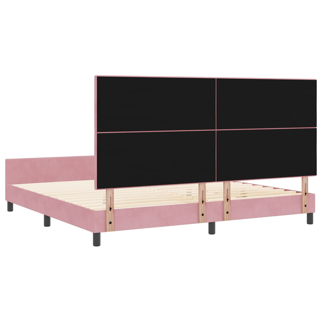 Sengestel Pink 200x200 cm Fløjl
