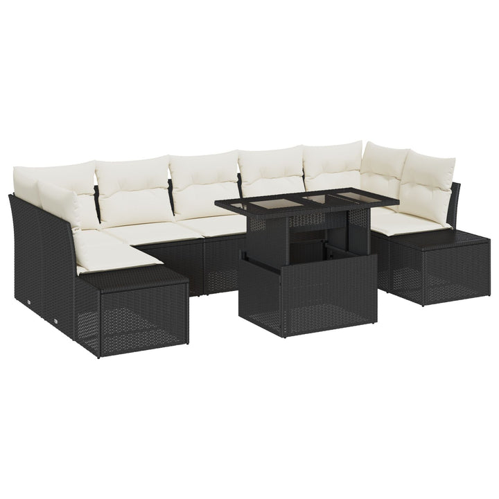 Have Sofa Sæt 8 Stykker Sort Rattan Have Sofa Sæt Rektangulær