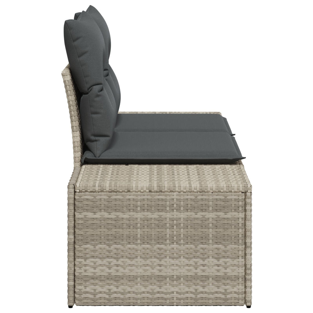2-personers have sofa med opbevaring & puder Grå Polyrattan