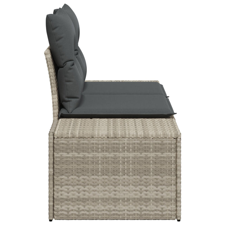 2-personers have sofa med opbevaring & puder Grå Polyrattan
