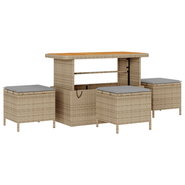 13 Delers Have Sofa Sæt med Puder Beige Poly Rattan Akacietræ, vidaXL 2-Sæders Have Sofa med Opbevaring & Puder Beige Poly Rattan, vidaXL 4 Delt Have Spisetøj Sæt med Puder Beige Poly Rattan Akacietræ
