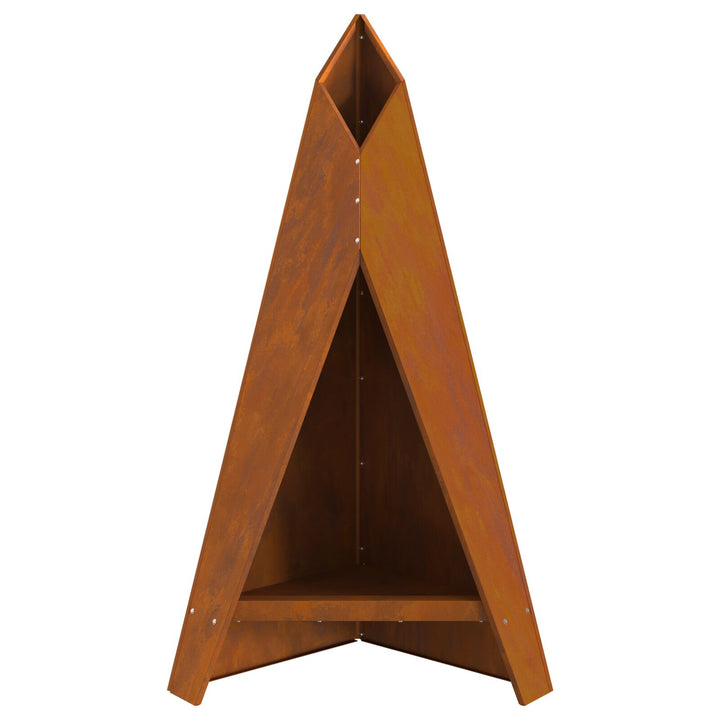 Bålplads Pyramid Sort 58x36x100 cm Stål