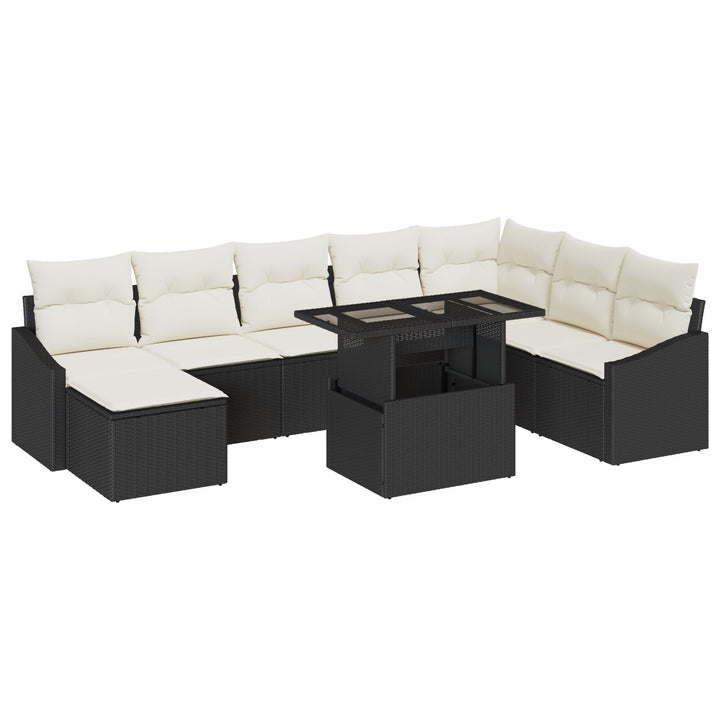 Have Sofa Sæt Sæt af 9 Hvid Rattan, Polyester, Glas