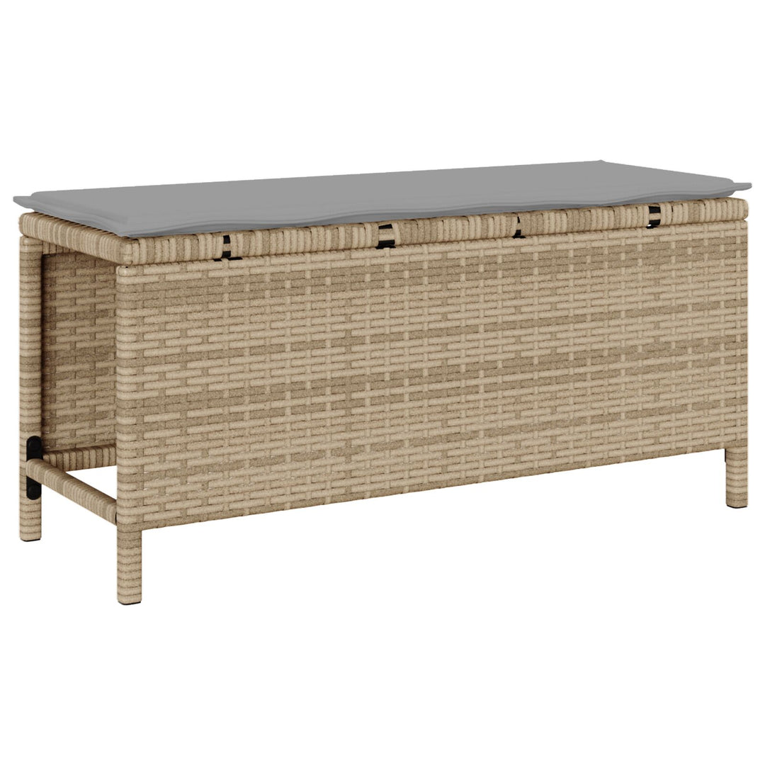 3-delt havemøbelsæt med puder Beige Poly Rattan Akacie