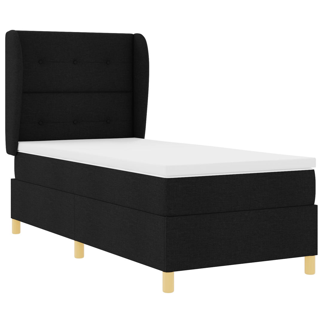 Sengestel med madras Sort Stof 90 x 190 cm Sengemadras