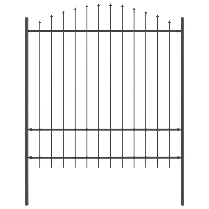 Havehegn med Bue-top Grå 8,5x1,75 m Stål