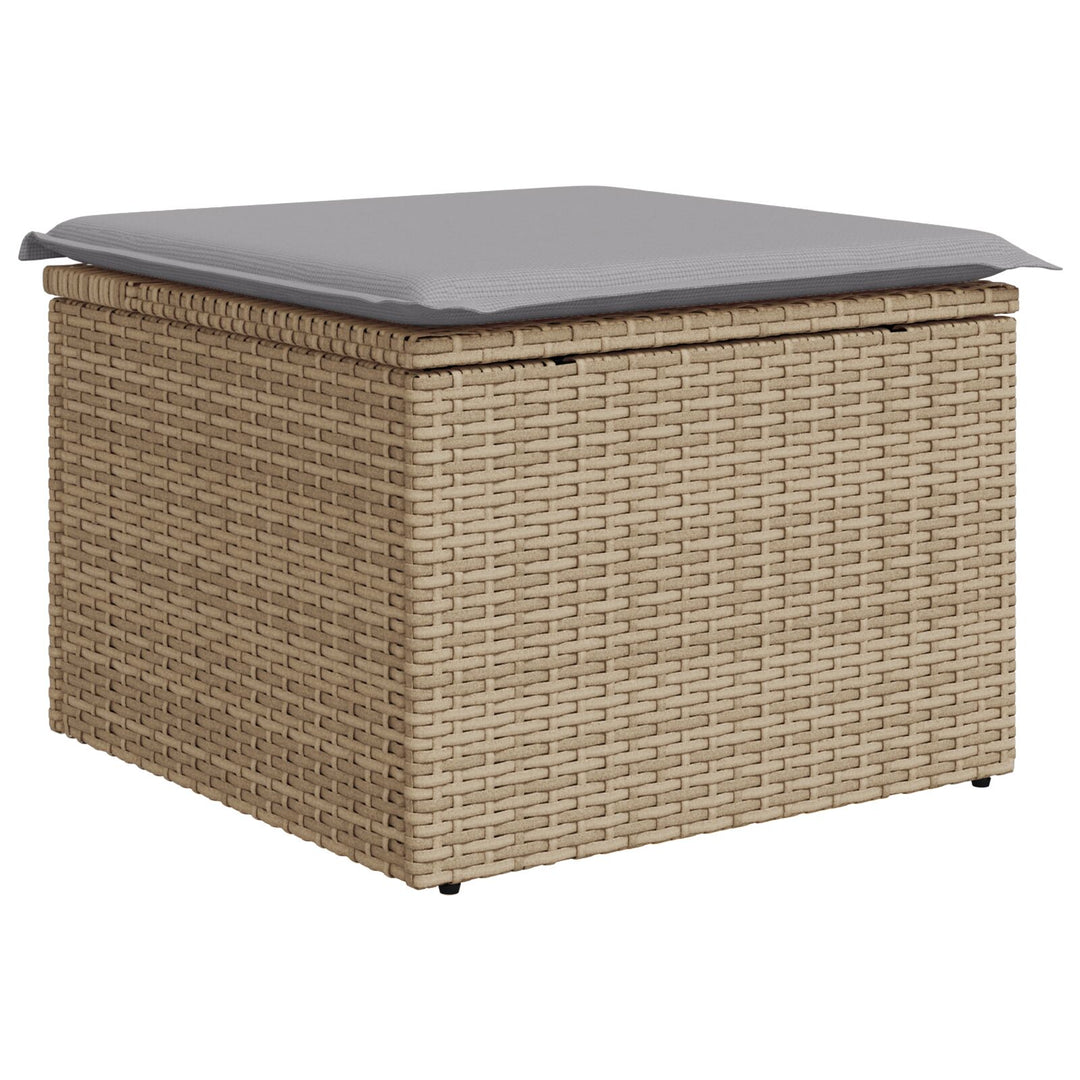 Havemøbel Sæt 5-del Beige, Grå Rattan, Polyester Havemøbel