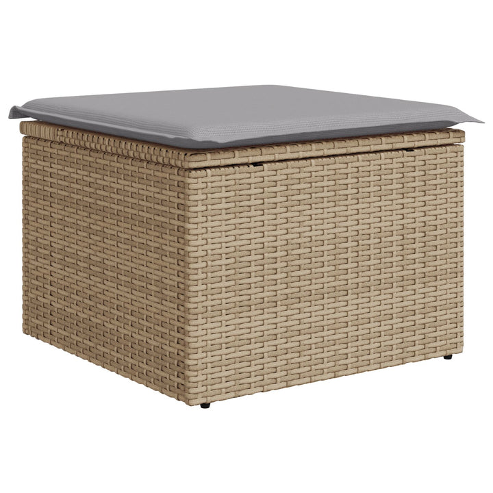 Havemøbel Sæt 5-del Beige, Grå Rattan, Polyester Havemøbel