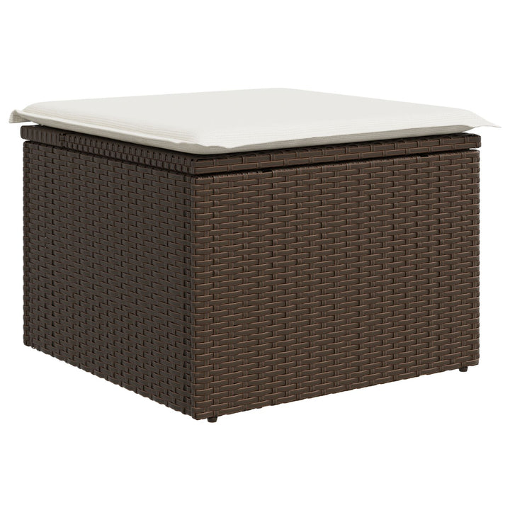 Havesofa Sæt 6 Deler Brun Poly Rattan Havesofa Sæt Rektangulær