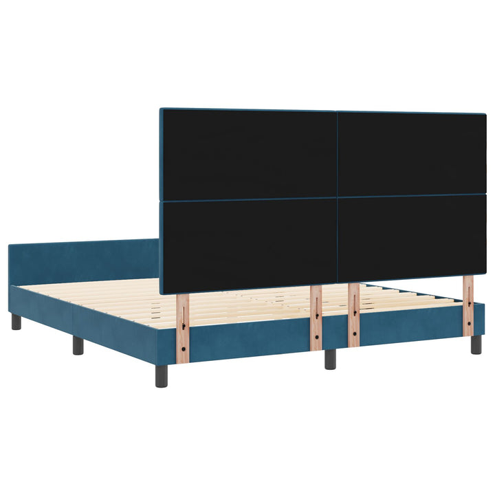 Sengestel Mørkeblå 180x200 cm Fløjl