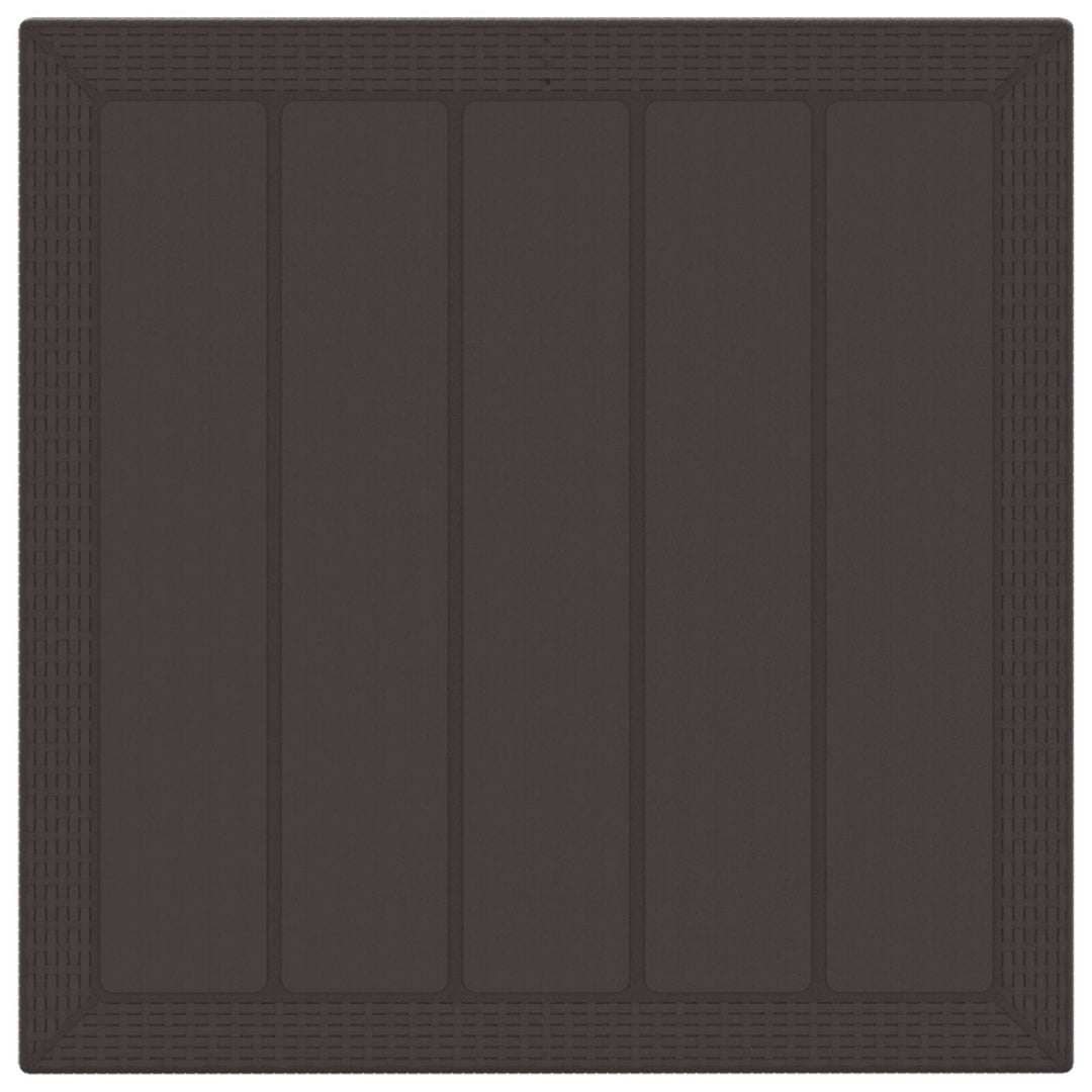 5 Piece Have Spisesæt Brun Poly Rattan