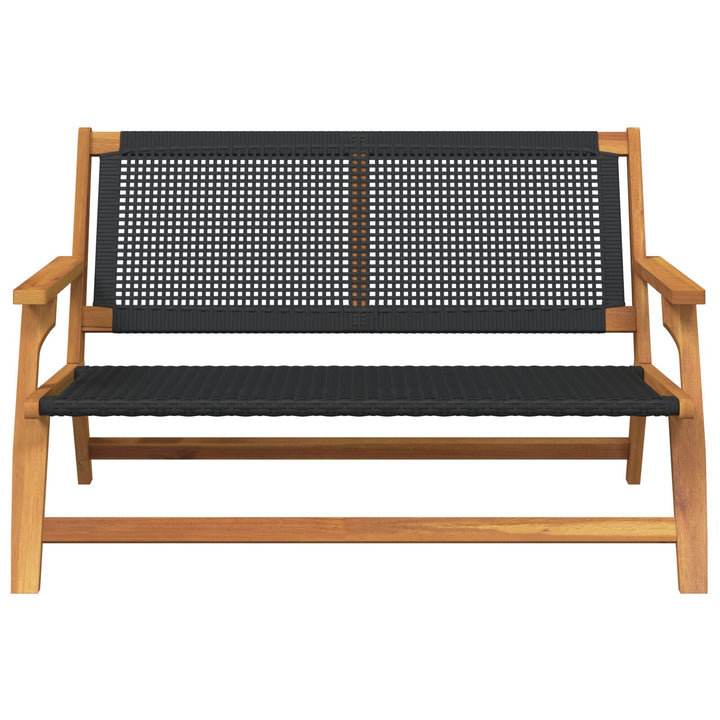 Havebænk Sort 122x76x73,5 cm Massivt Akacietræ