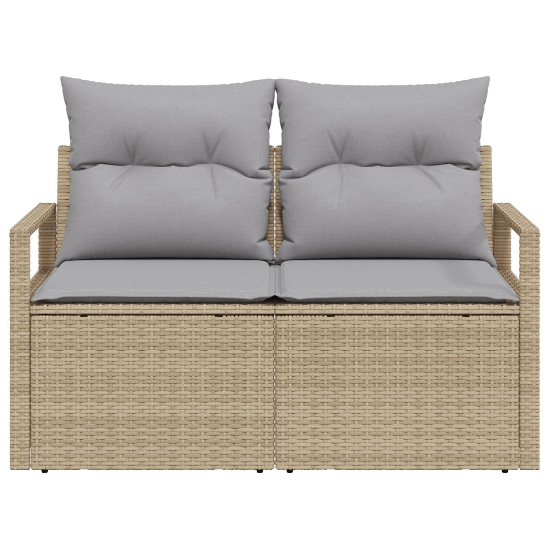 2-personers have-sofa med opbevaring og puder Beige poly rattan