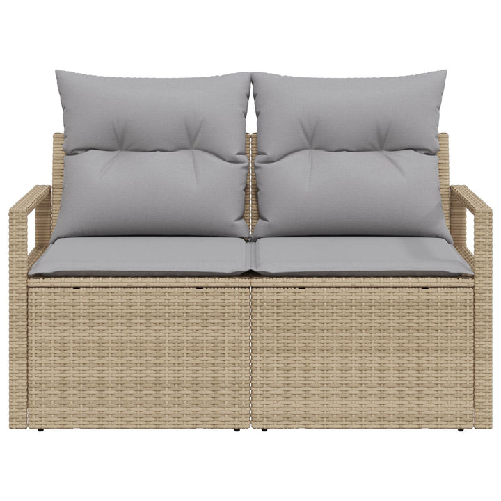 2-personers have-sofa med opbevaring og puder Beige poly rattan