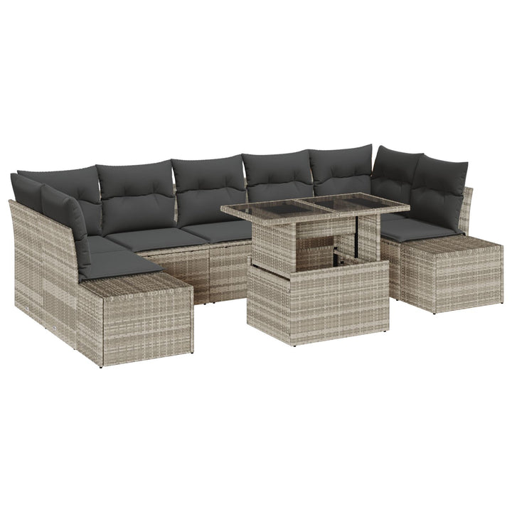 Have Sofa Sæt Sæt af 8 Grå og Naturlig