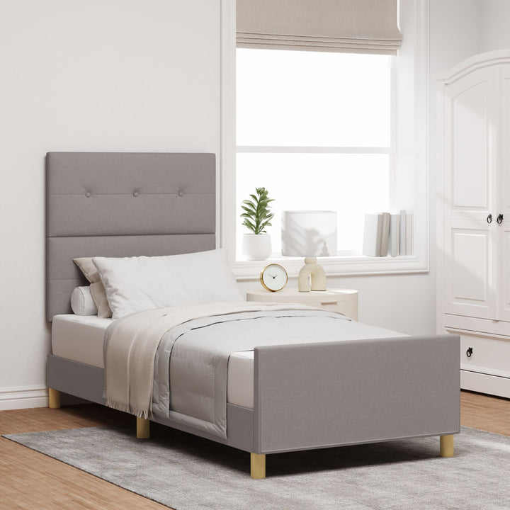 Taupe Sengestel 100x200 cm i Stof