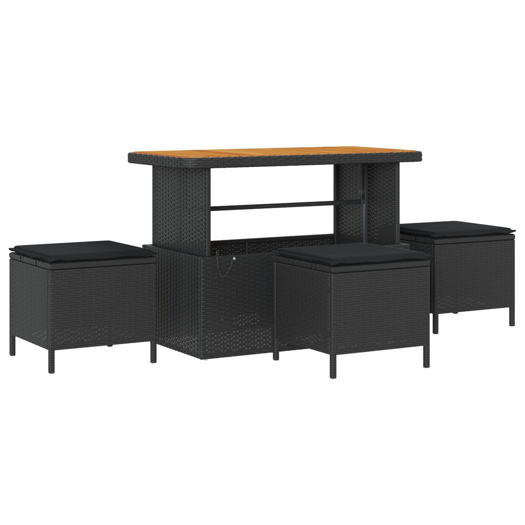 13-delt havesofa sæt med puder Sort Poly Rattan Acacia, vidaXL 2-personers havesofa med opbevaring & puder Sort Poly Rattan, vidaXL 4-delt have spise sæt med puder Sort Poly Rattan Acacia