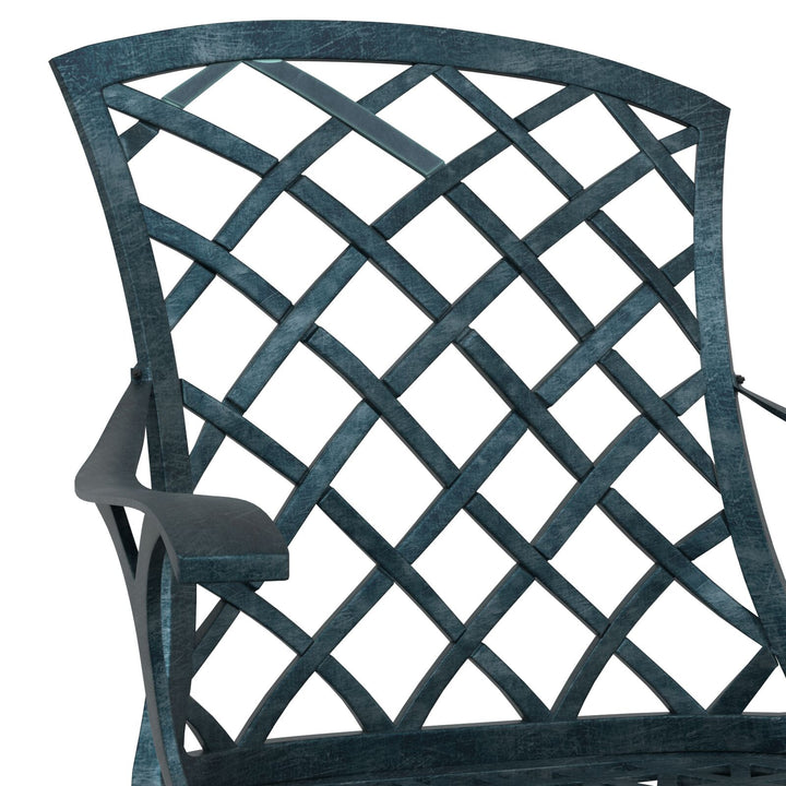 5-delt udendørs spisebordssæt 80x80x72 støbt aluminium