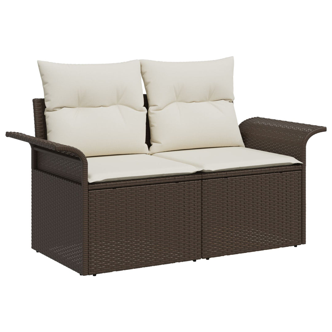10 Stykker Have Sofa Sæt med Puder Grå Polyrattan