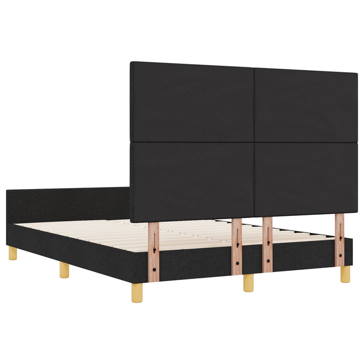 Sengestel Sort 140x190 cm Stof
