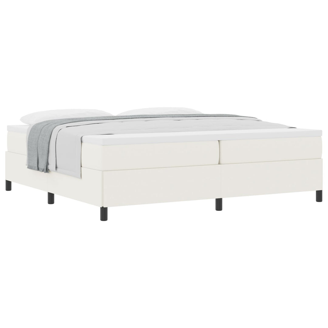 Sengestel Cremefarvet 200x200 cm Corduroy Stof