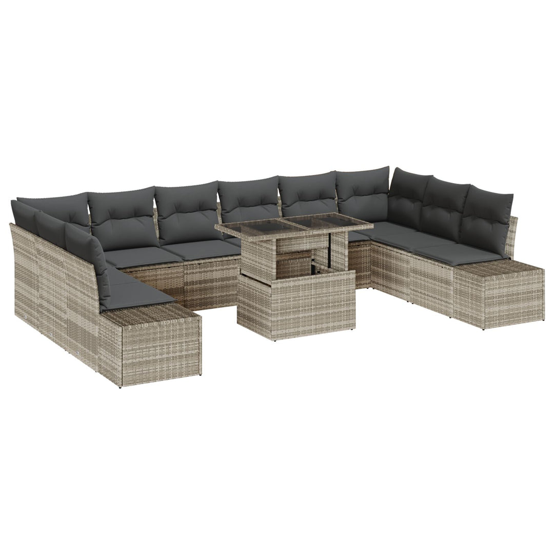 Have Sofa Sæt 11 Deles (Beige og Grå) Rattan og Polyester