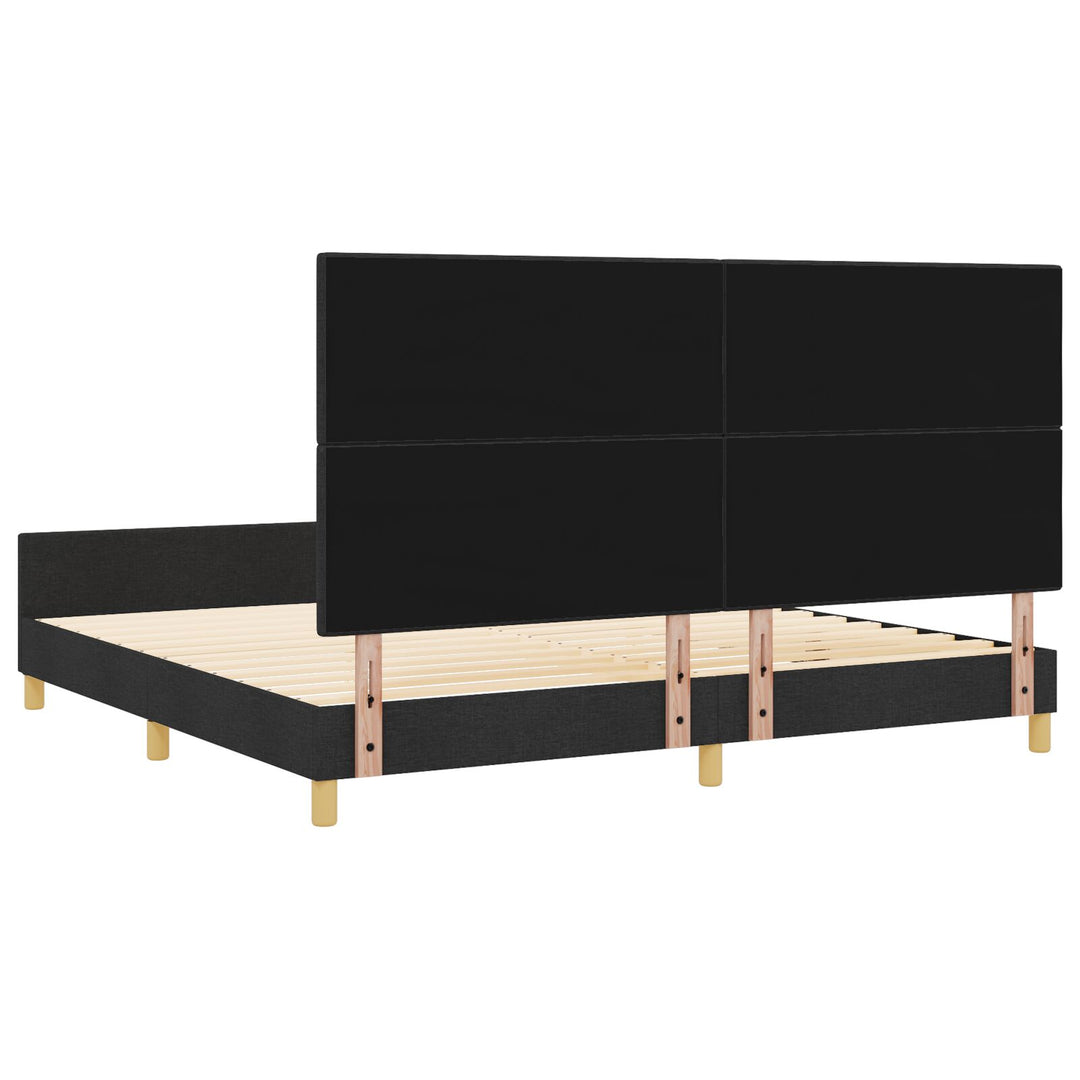 Sengestel Sort 200x200 cm Stof