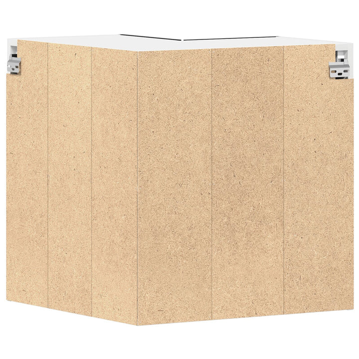 Hængende Hjørneskab - Sort Eg - 57x57x60 cm - Fremstillet af Konstrueret Træ
