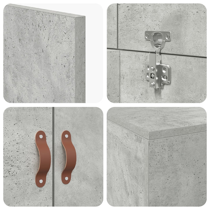 Sengestel Beton grå Beton Enkelt Opbevaring Sengestel