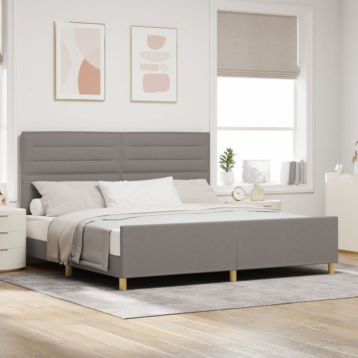 Sengestel Taupe 200x200 cm i stof