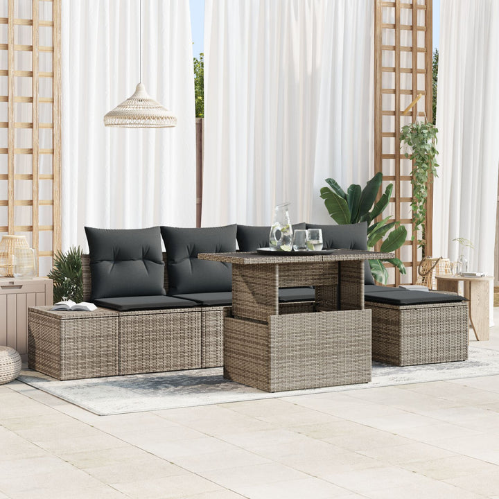 have sofa sæt 6-delt Beige Rattan, Polyester Udendørs sofa sæt