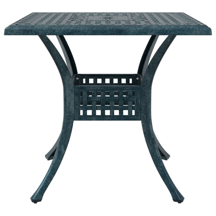 5-delt udendørs spisebordssæt 80x80x72 støbt aluminium