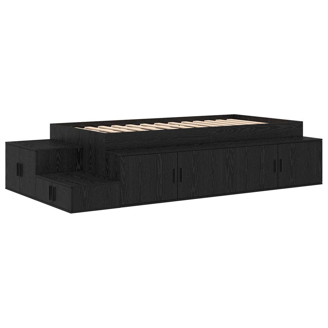 Sengestel Sort egetræ 100 x 200 cm