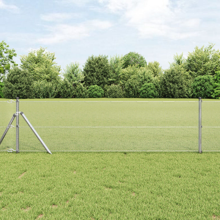 Svejsede Trådgitter med 7 stolper 0,6x10 m Galvaniseret Stål