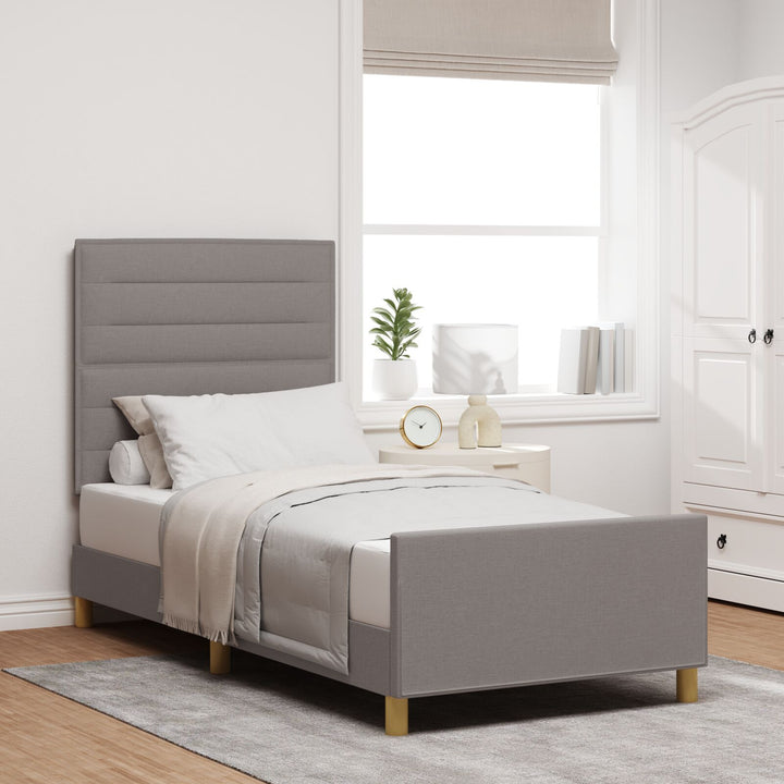 Sengestel Taupe 100x200 cm Stof