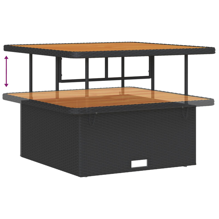 12 Stykke Havemøbel Sæt med Puder Sort Poly Rattan Acacia, vidaXL 2-personers Havemøbel Sofa med Opbevaring & Puder Sort Poly Rattan, vidaXL 3 Stykke Havemøbel Sæt med Puder Sort Poly Rattan Acacia