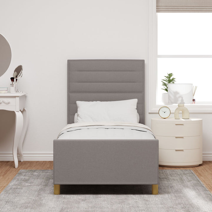 Sengestel Taupe 100x200 cm Stof