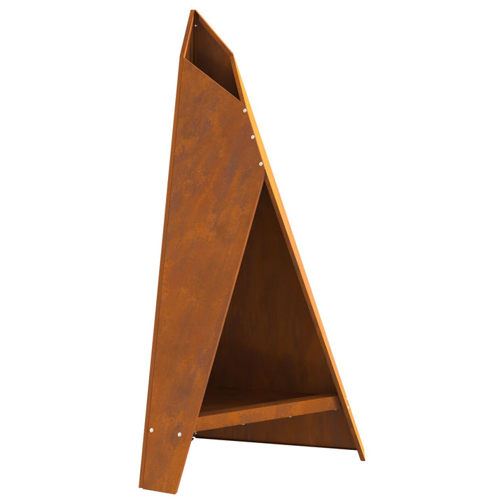 Bålplads Pyramid Sort 58x36x100 cm Stål