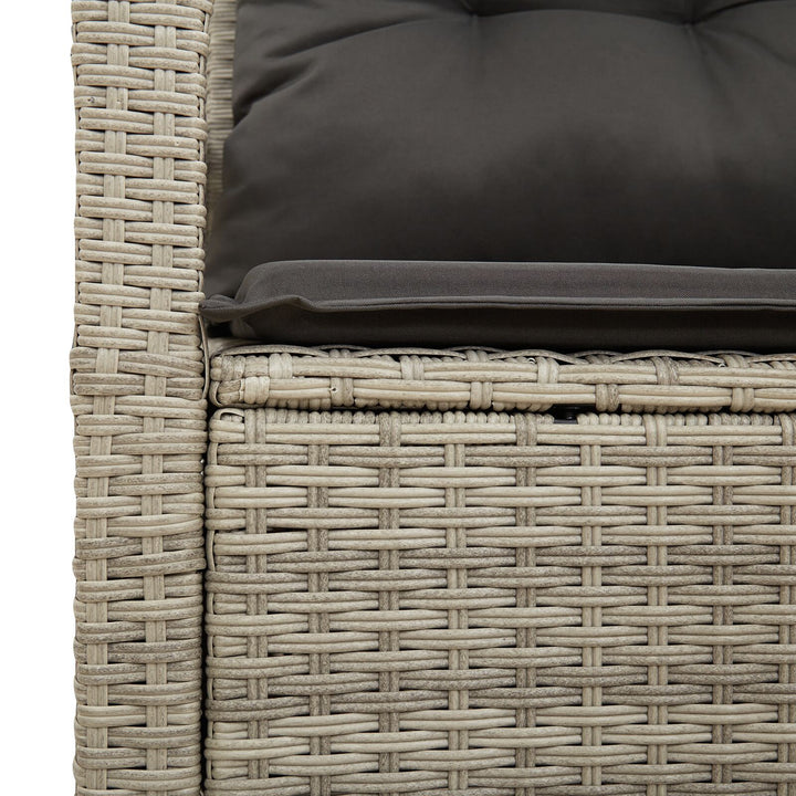2-personers have sofa med puder grå poly rattan
