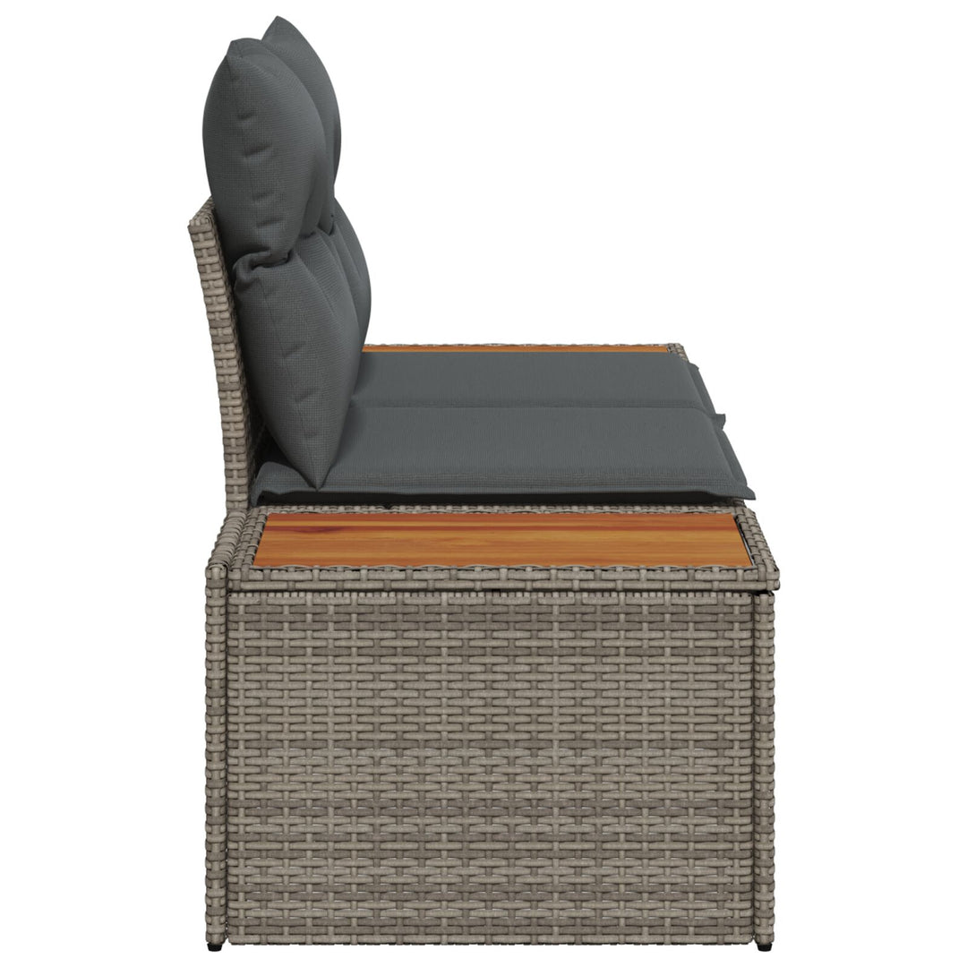 2-personers have sofa med puder Grå Poly Rattan