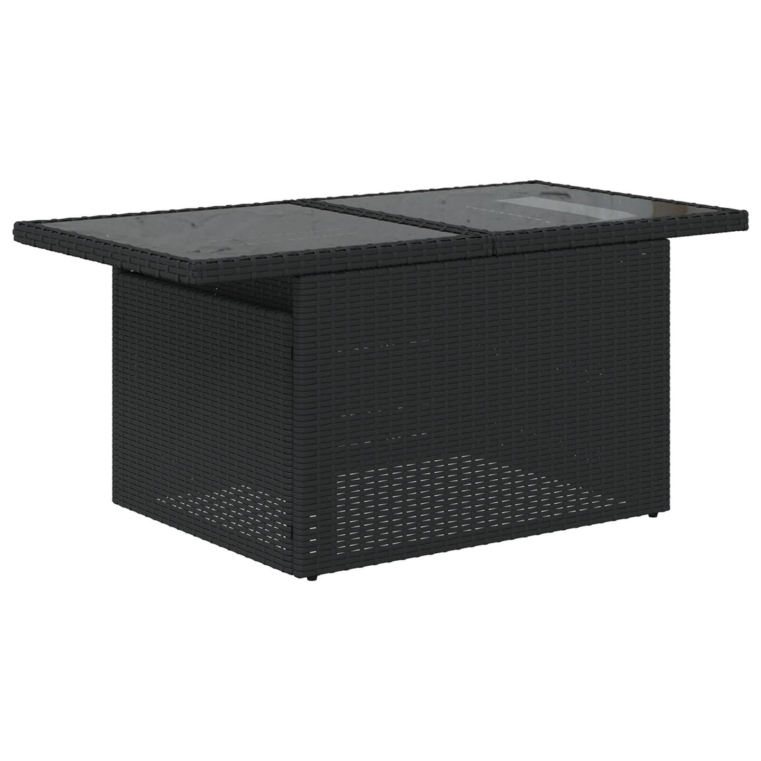 Havemøbel Sæt Sæt af 6 Sort Rattan, Polyester, Stål Havemøbel Sæt