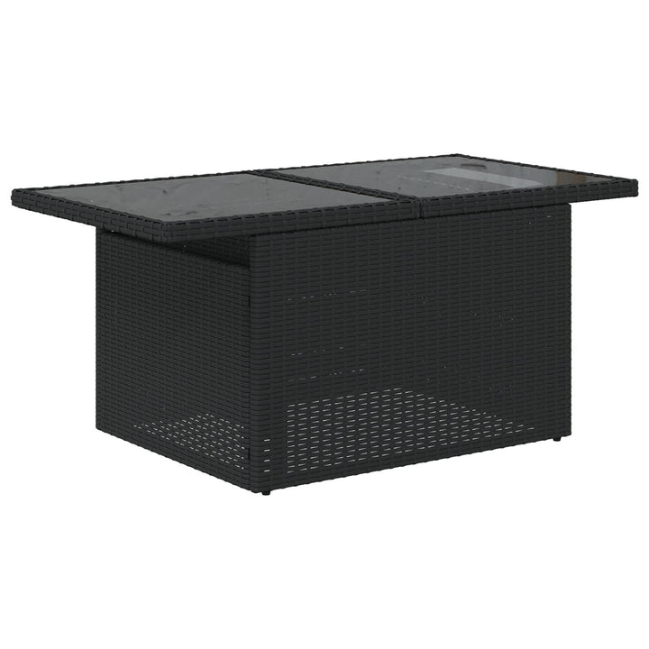 Havemøbel Sæt Sæt af 6 Sort Rattan, Polyester, Stål Havemøbel Sæt
