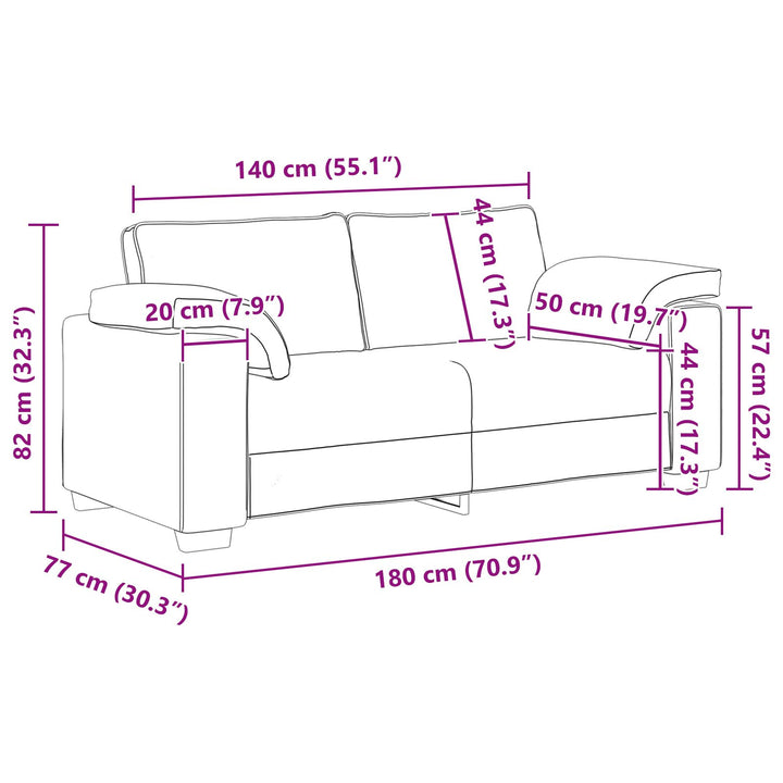 Sofa Brun Polyester Medium Aftagelige betræk 3-personers sofa