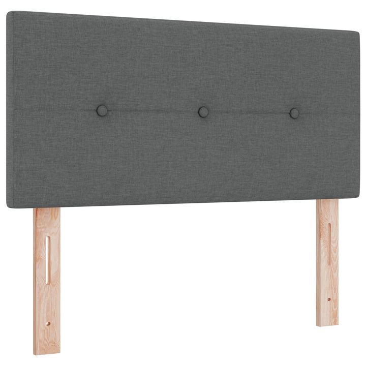 Sengestel med madras Lysegrå Linned 100 x 200 cm Sengemadras