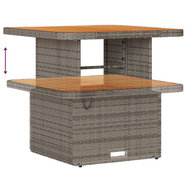 13-delt Havemøbelsofa Sæt med puder Grå Poly Rattan Akaciatræ, vidaXL 2-personers Havemøbelsofa med opbevaring & puder Grå Poly Rattan, vidaXL 3-delt Havemøbelspisesæt med puder Grå Poly Rattan Akaciatræ