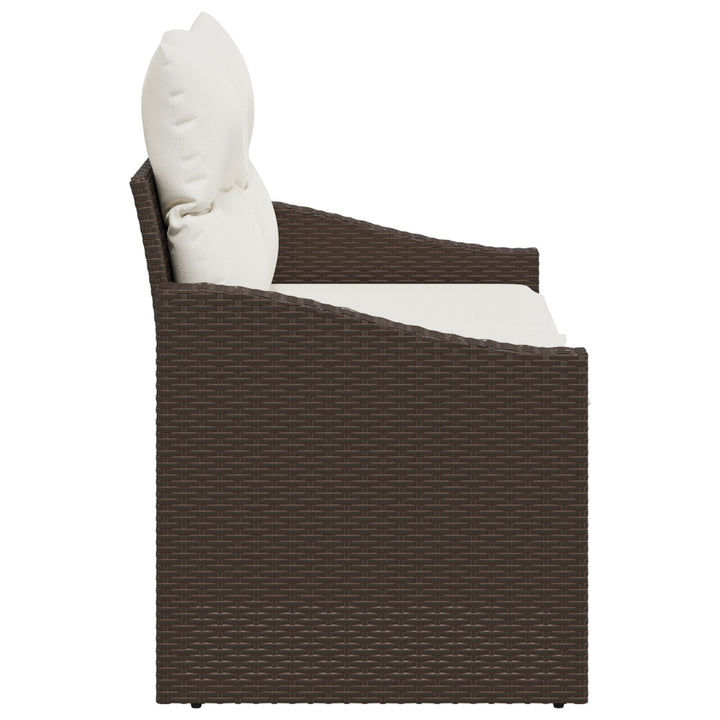 2-personers have-sofa med opbevaring og puder brun poly-rattan