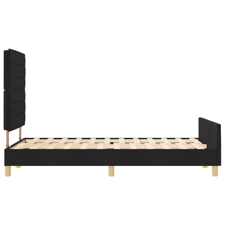 Sort Stof Sengramme 160x200 cm